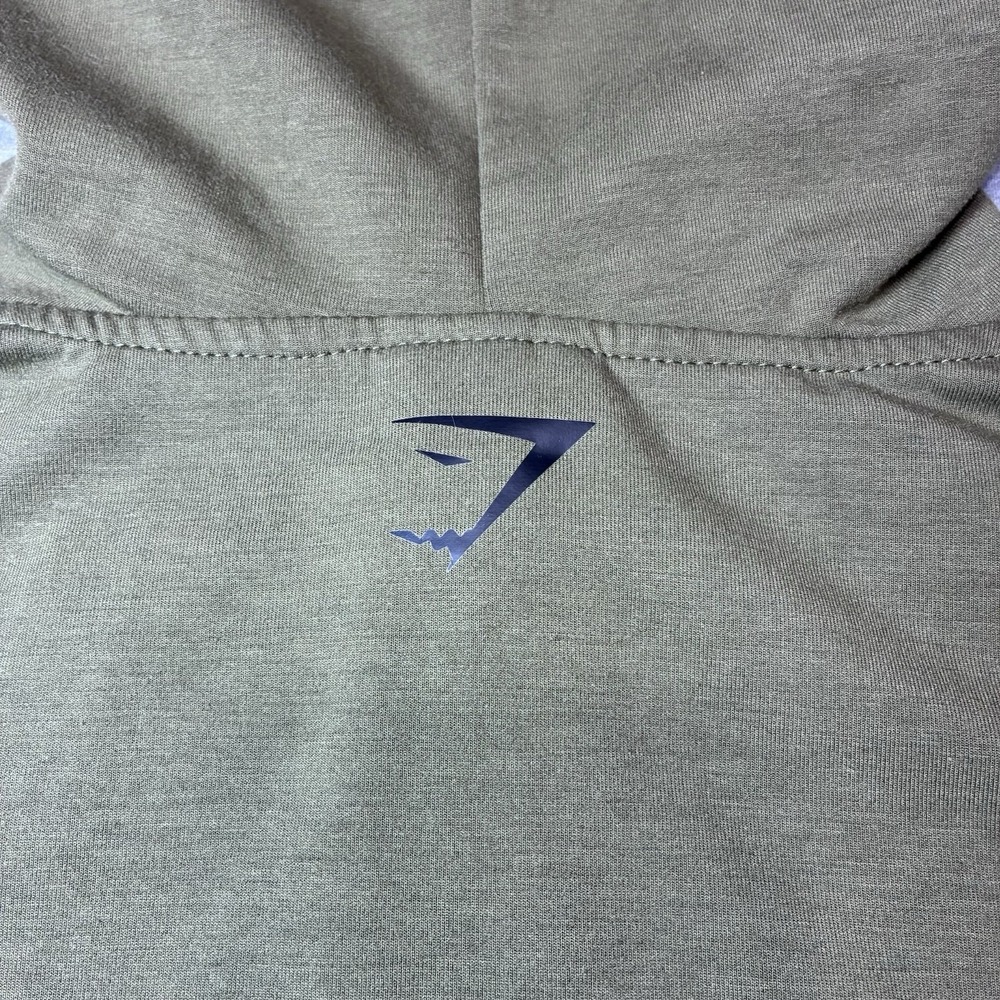 Gymshark Cropped Hoodie Womens Small Green Black Full Zip Hood Athletic - Picture 10 of 10